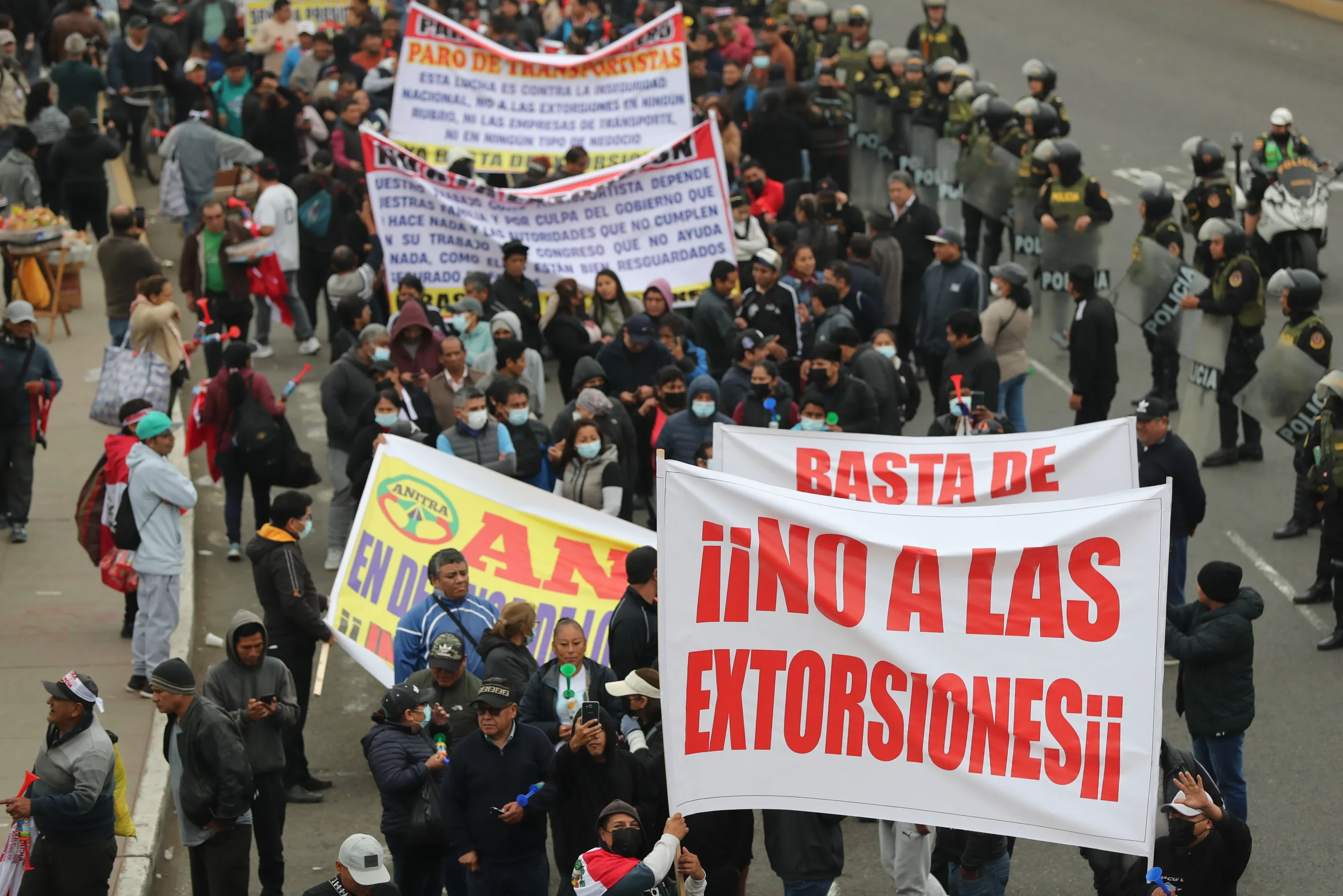 Marcha contra las extorsiones